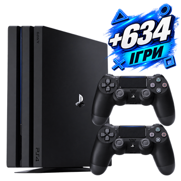 Sony PlayStation 4 Pro 1TB + PS Plus Deluxe 12 мес., 2 геймпада (Б/У) 3126986334 фото
