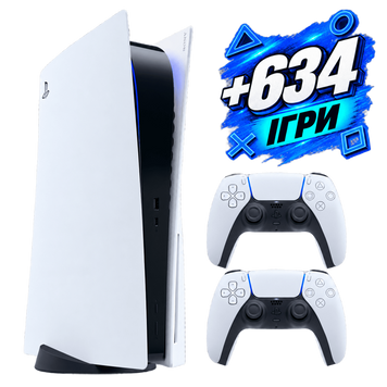 Sony PlayStation 5 Blu-Ray Edition + PS Plus Deluxe 12 міс., 2 геймпада (Б/У) 3132256155 фото