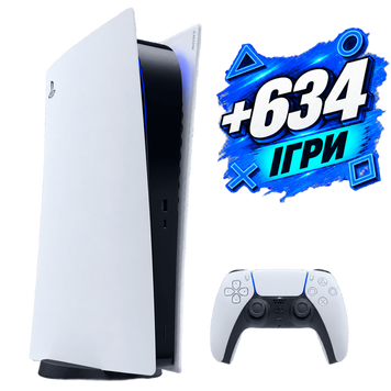 Sony PlayStation 5 Digital Edition + PS Plus Deluxe 12 міс., 1 геймпад (Б/У) 3132256158 фото